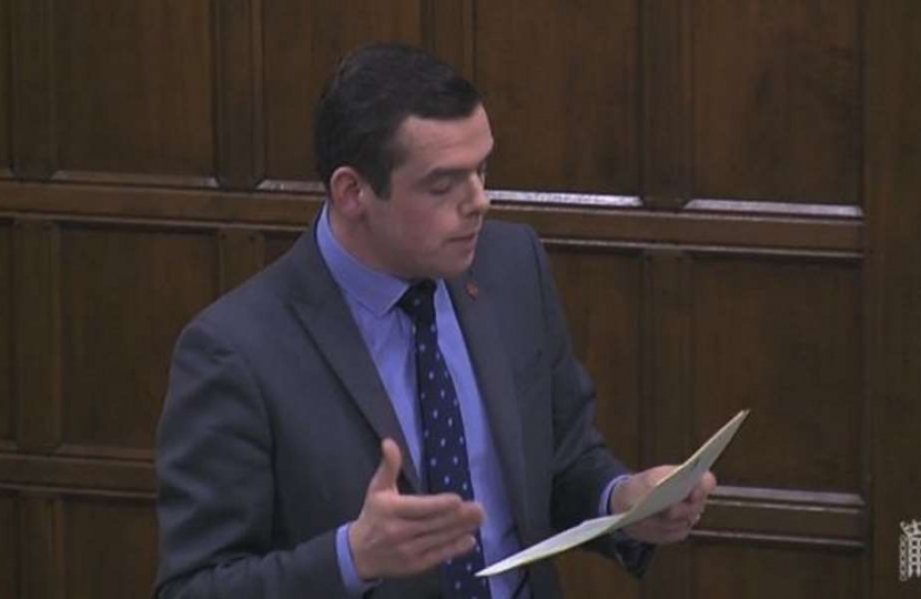 Moray MP Douglas Ross speaking in Parliament