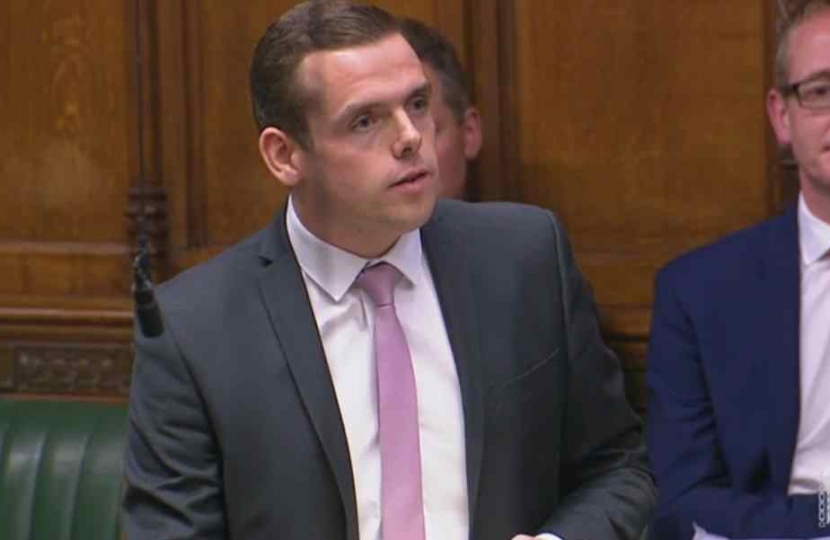 Moray MP Douglas Ross speaking in Parliament