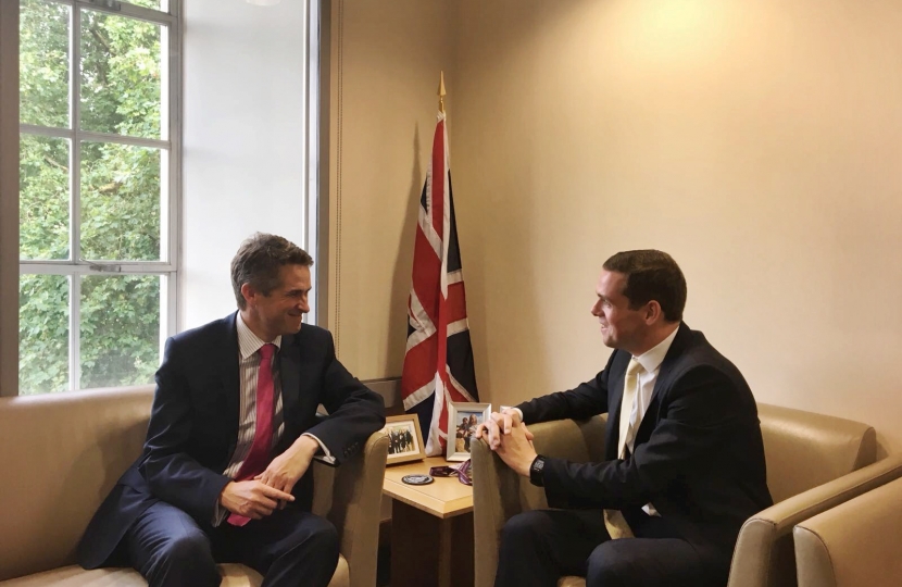 Douglas Ross MP with the Secretary of State for Defence