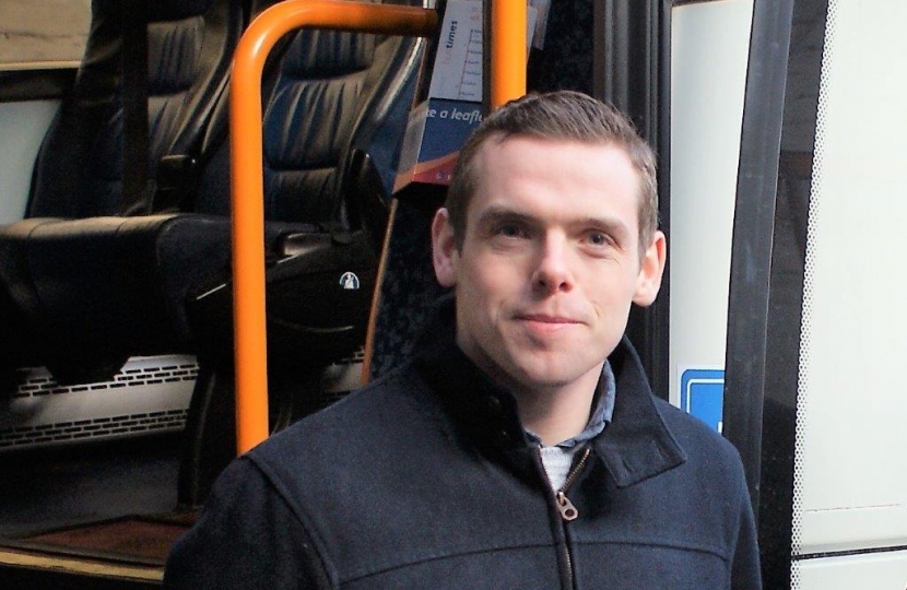 Douglas Ross MP with Stagecoach Bus