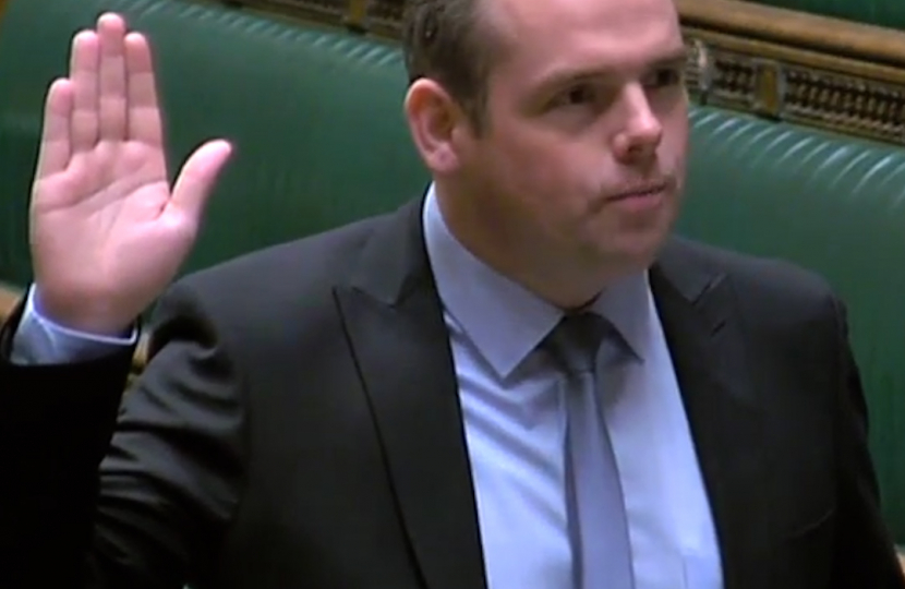 Douglas Ross swears an oath in the House of Commons
